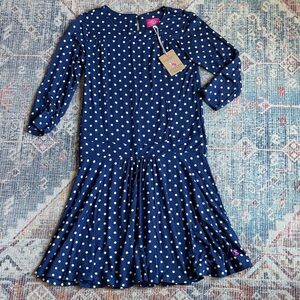 Joules Navy Blue Polka Dot Kids Dress